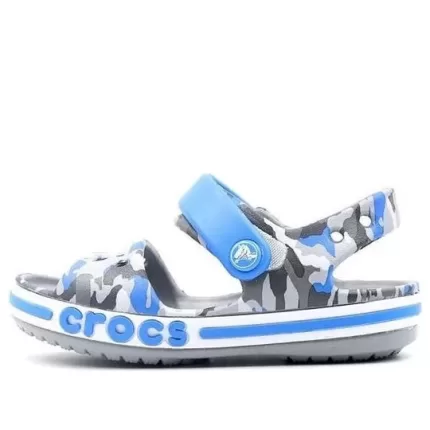 (PS) Crocs Sandálias padrão cinza claro