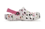(PS) Crocs Sapato com padrão multicolorido branco