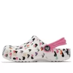 (PS) Crocs Sapato com padrão multicolorido branco