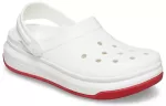 Sandálias Crocsband Full Force Thick Sole Branco Vermelho Unissex