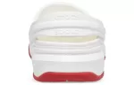 Sandálias Crocsband Full Force Thick Sole Branco Vermelho Unissex