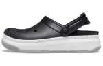 Sandálias Crocsband Full Force Thick Sole Preto Branco Unissex