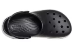 Sandálias Crocsband Full Force Thick Sole Preto Branco Unissex