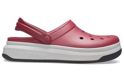 Sandálias Crocsband Full Force Thick Sole Vermelho Branco