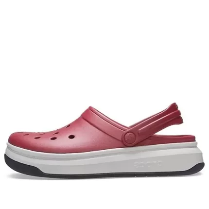 Sandálias Crocsband Full Force Thick Sole Vermelho Branco
