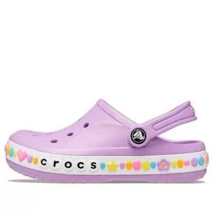 (TD) Crocs Banda Charme Bayaband Clogs ‘Purple White’