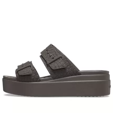 (WMNS) Crocs 2 tiras Brooklyn ‘Marrom’