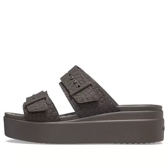 (WMNS) Crocs 2 tiras Brooklyn ‘Marrom’