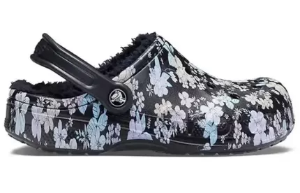 (WMNS) Crocs Baya Lined Clogs ‘Preto Branco’