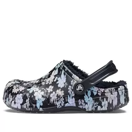 (WMNS) Crocs Baya Lined Clogs ‘Preto Branco’