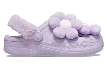 (WMNS) Crocs Baya Lined Fuzz Strap Singles Day ‘Purple White’