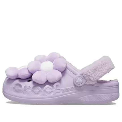 (WMNS) Crocs Baya Lined Fuzz Strap Singles Day ‘Purple White’