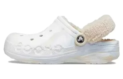 (WMNS) Crocs Baya Lined Fuzz Strap Tamanco marmorizado ‘White Multi’ 209241