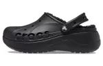 (WMNS) Crocs Baya Platform Lined Clog Sandálias ‘Black’