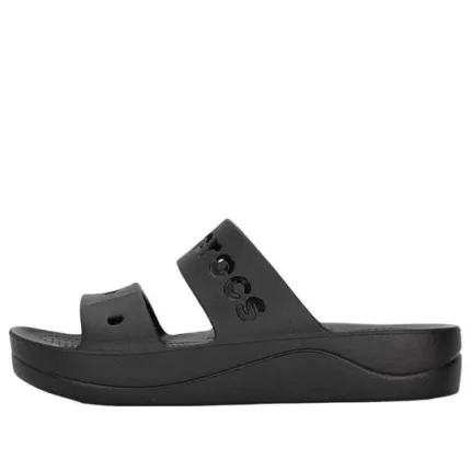 (WMNS) Crocs Baya Sandálias Plataforma ‘Core Black’ 208188