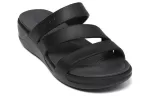 (WMNS) Crocs Boca Strappy Wedge Sandálias ‘Black’