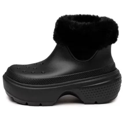 (WMNS) Crocs Bota com forro Stomp ‘Preto’