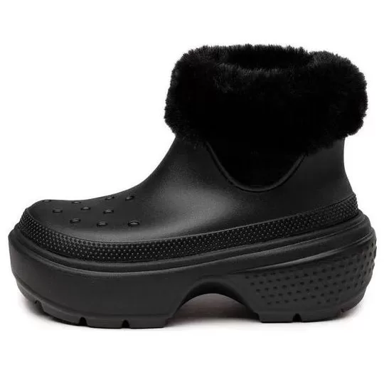(WMNS) Crocs Bota com forro Stomp ‘Preto’