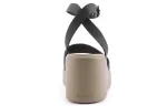(WMNS) Crocs Brooklyn Ankle Strap Wedge Sandálias ‘Black Beige’