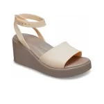 (WMNS) Crocs Brooklyn Ankle Strap Wedge Sandálias ‘Cream White Brown’