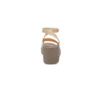 (WMNS) Crocs Brooklyn Ankle Strap Wedge Sandálias ‘Cream White Brown’