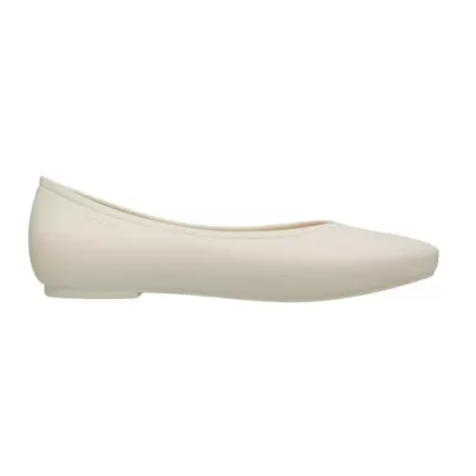 (WMNS) Crocs Brooklyn Flats pontiagudos ‘Cream White’