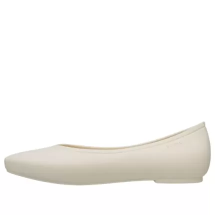 (WMNS) Crocs Brooklyn Flats pontiagudos ‘Cream White’