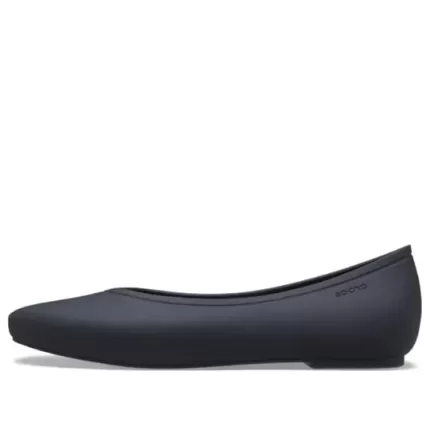 (WMNS) Crocs Brooklyn Flats pontiagudos ‘Pretos’