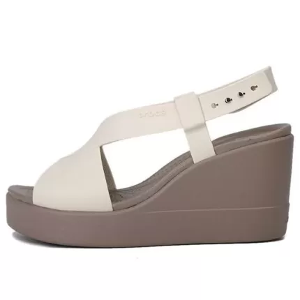 (WMNS) Crocs Brooklyn Lightweight Cement Grey Sandálias ‘Gray’