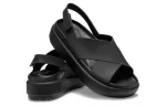 (WMNS) Crocs Brooklyn Luxe Cross Strap ‘Preto’