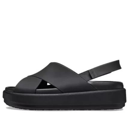 (WMNS) Crocs Brooklyn Luxe Cross Strap ‘Preto’