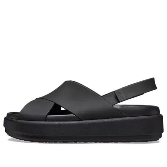 (WMNS) Crocs Brooklyn Luxe Cross Strap ‘Preto’
