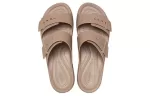 (WMNS) Crocs Brooklyn Sandália de cunha baixa ‘Latte’
