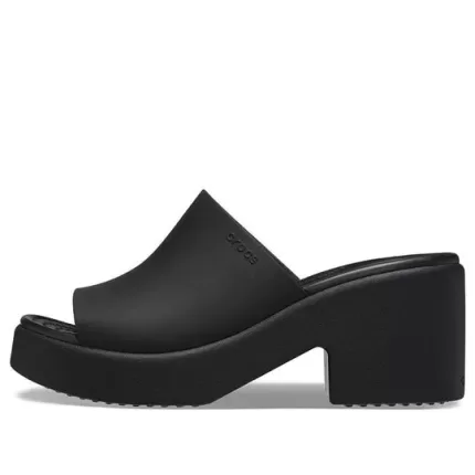 (WMNS) Crocs Brooklyn Slide Heels ‘Preto’