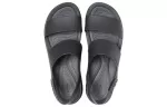 (WMNS) Crocs Brooklyn Sola Grossa Casual Sandálias Pretas