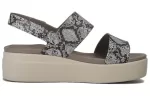 (WMNS) Crocs Brooklyn Sola Grossa Sandálias Casuais Cinza