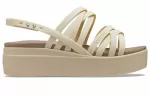(WMNS) Crocs Brooklyn Strappy Low Wedge ‘Bone’