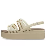 (WMNS) Crocs Brooklyn Strappy Low Wedge ‘Bone’