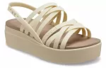 (WMNS) Crocs Brooklyn Strappy Low Wedge ‘Bone’