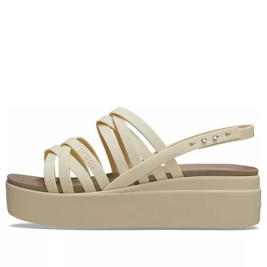 (WMNS) Crocs Brooklyn Strappy Low Wedge ‘Bone’