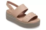 (WMNS) Crocs Brooklyn Studded Low Wedge ‘Cork Mushroom’