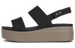 (WMNS) Crocs Brooklyn Thick Sole Black Sandálias ‘Black’