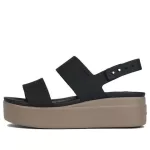 (WMNS) Crocs Brooklyn Thick Sole Black Sandálias ‘Black’