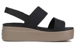 (WMNS) Crocs Brooklyn Thick Sole Black Sandálias ‘Black’