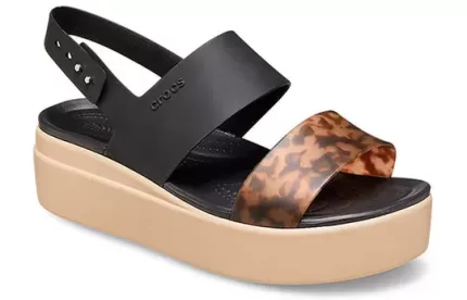 (WMNS) Crocs Brooklyn Tort Low Wedge ‘Preto Marrom’