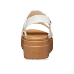 (WMNS) Crocs Brooklyn Woven Wedge Sandálias ‘White Brown’
