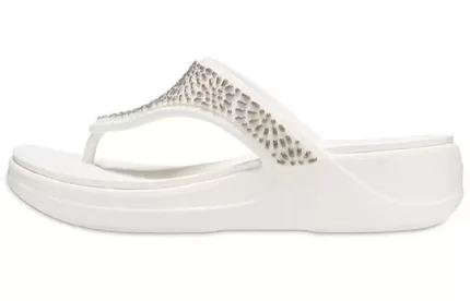 (WMNS) Crocs Chinelos ‘Brancos’