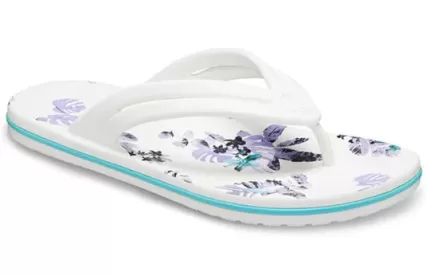 (WMNS) Crocs Chinelos Crocband Flowers Branco