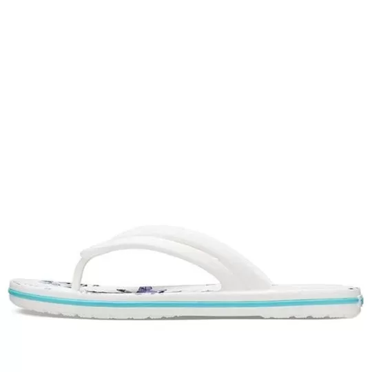 (WMNS) Crocs Chinelos Crocband Flowers Branco