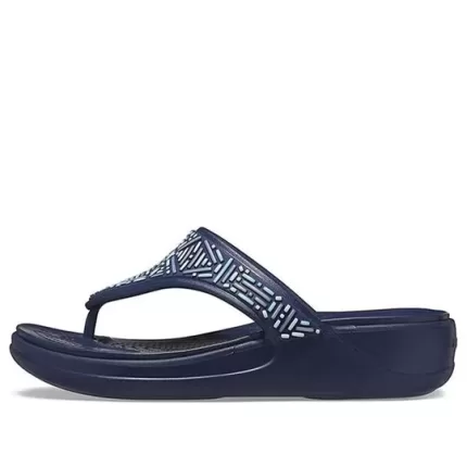 (WMNS) Crocs Chinelos Monterey com contas azul profundo